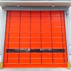 PVC Stacking High Speed Shutter Door Automatic Perforated Rolling Door