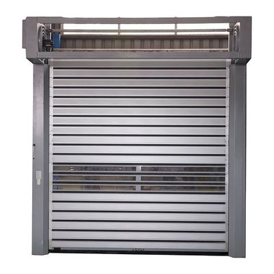 Porte de sécurité en panneau d'aluminium industriel Porte roulante à grande vitesse